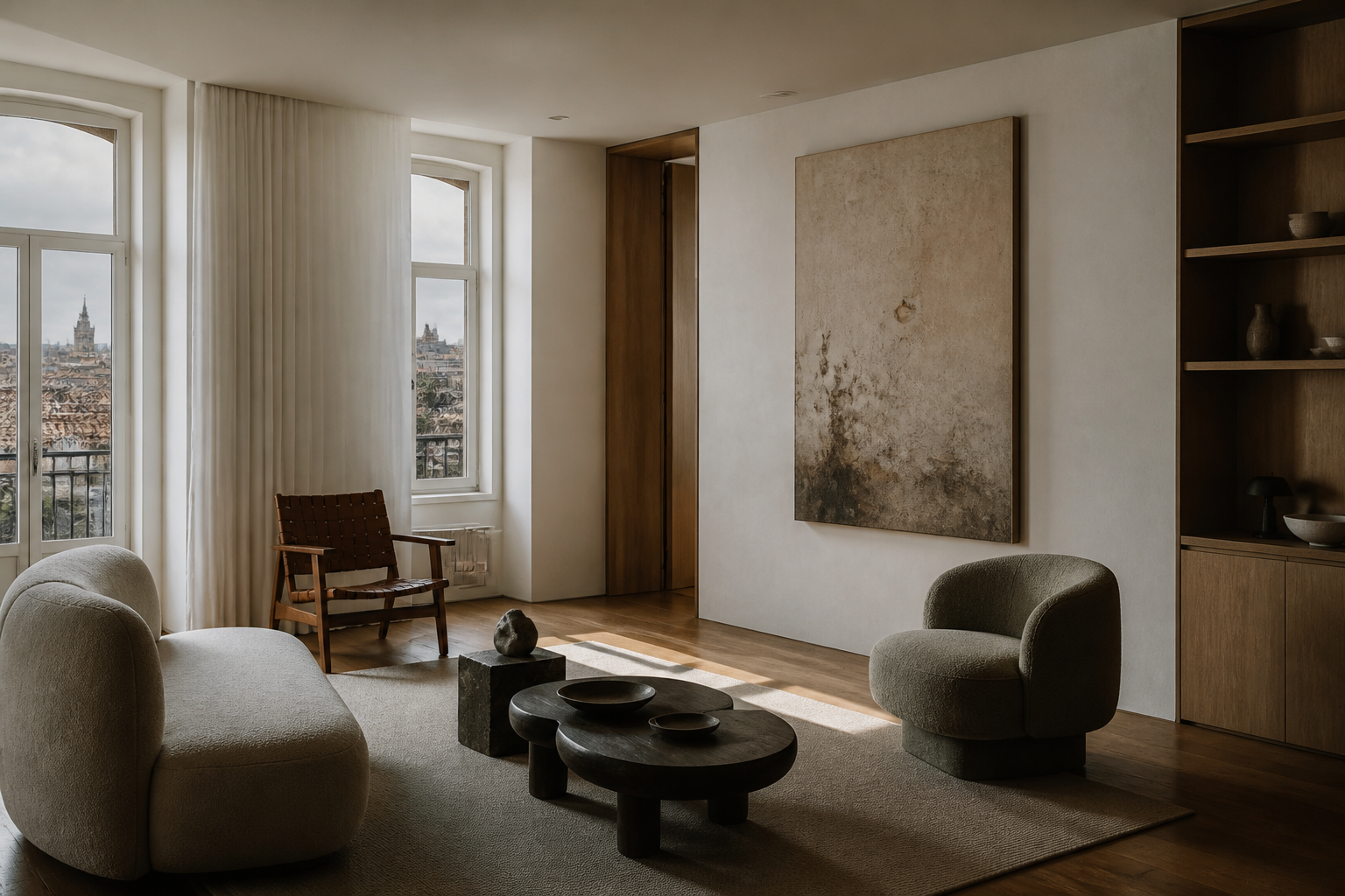 Gallery Apartment, interior visualization, view 1